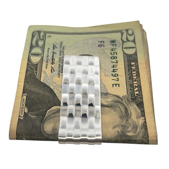 Tiffany & Co Weave Money Clip Sterling Silver 16.6 Grams Estate TIF892 - Picture 6 of 13